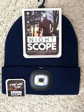 Night Scope Rechargeable LED Beanie - Navy